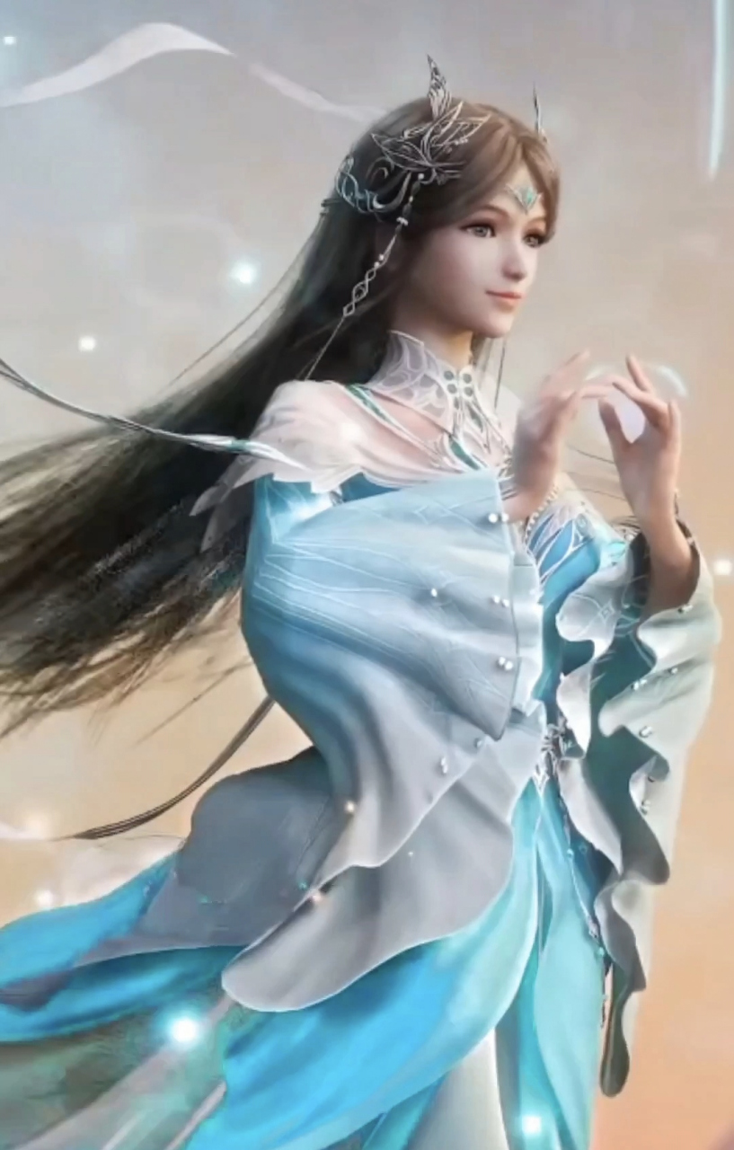 国产动漫崛起# 九彩神女宁荣荣是真的好看,爱了,但是小舞新造型还没