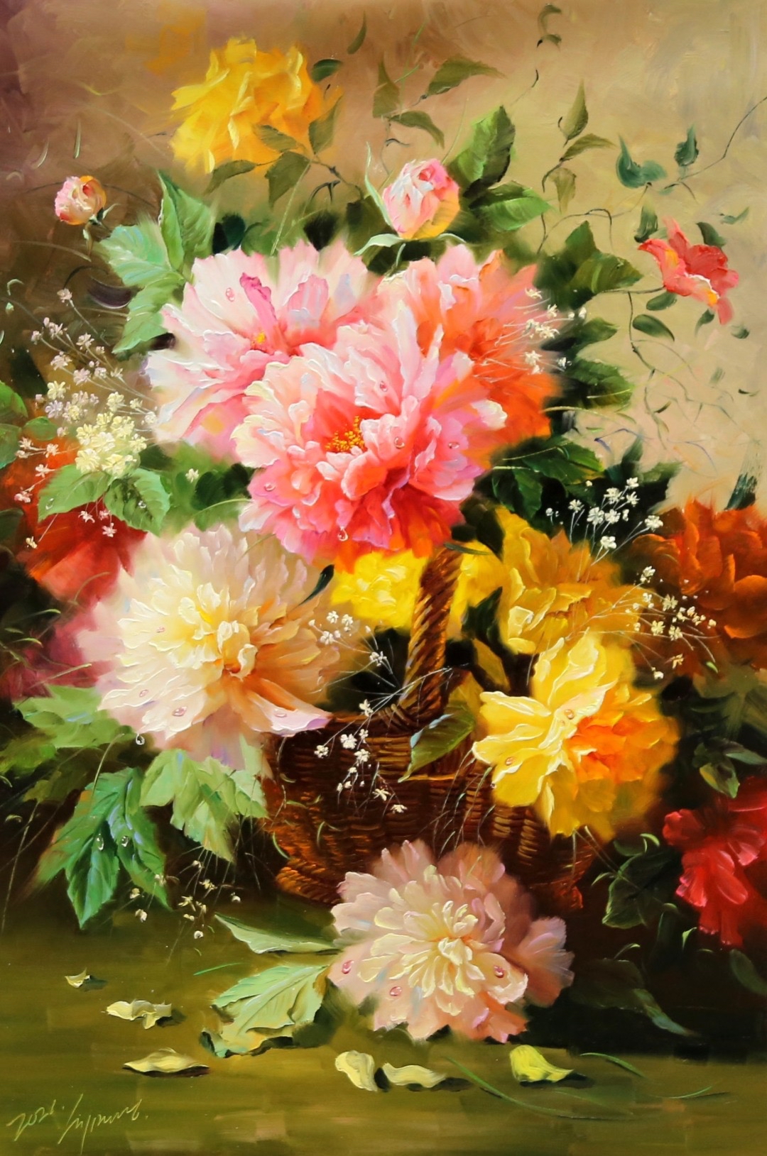 朝鲜油画精品静物