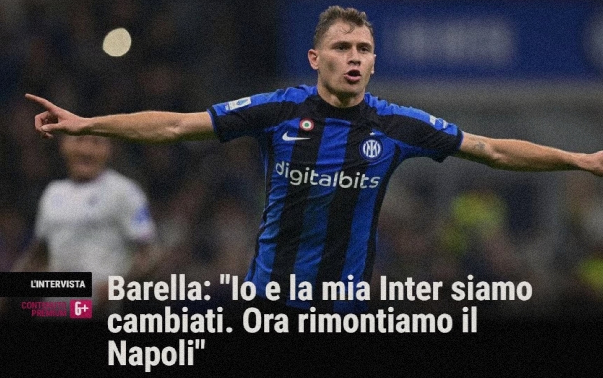 意大利球员巴雷拉接受《米兰体育报》采访时表示,欧洲杯冠军和美洲杯