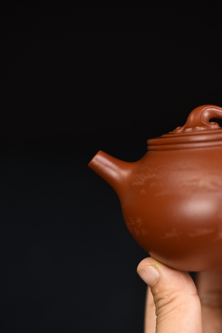 汤宣武【锦上添花】  原矿大红袍  210ml#紫砂壶# #全手工