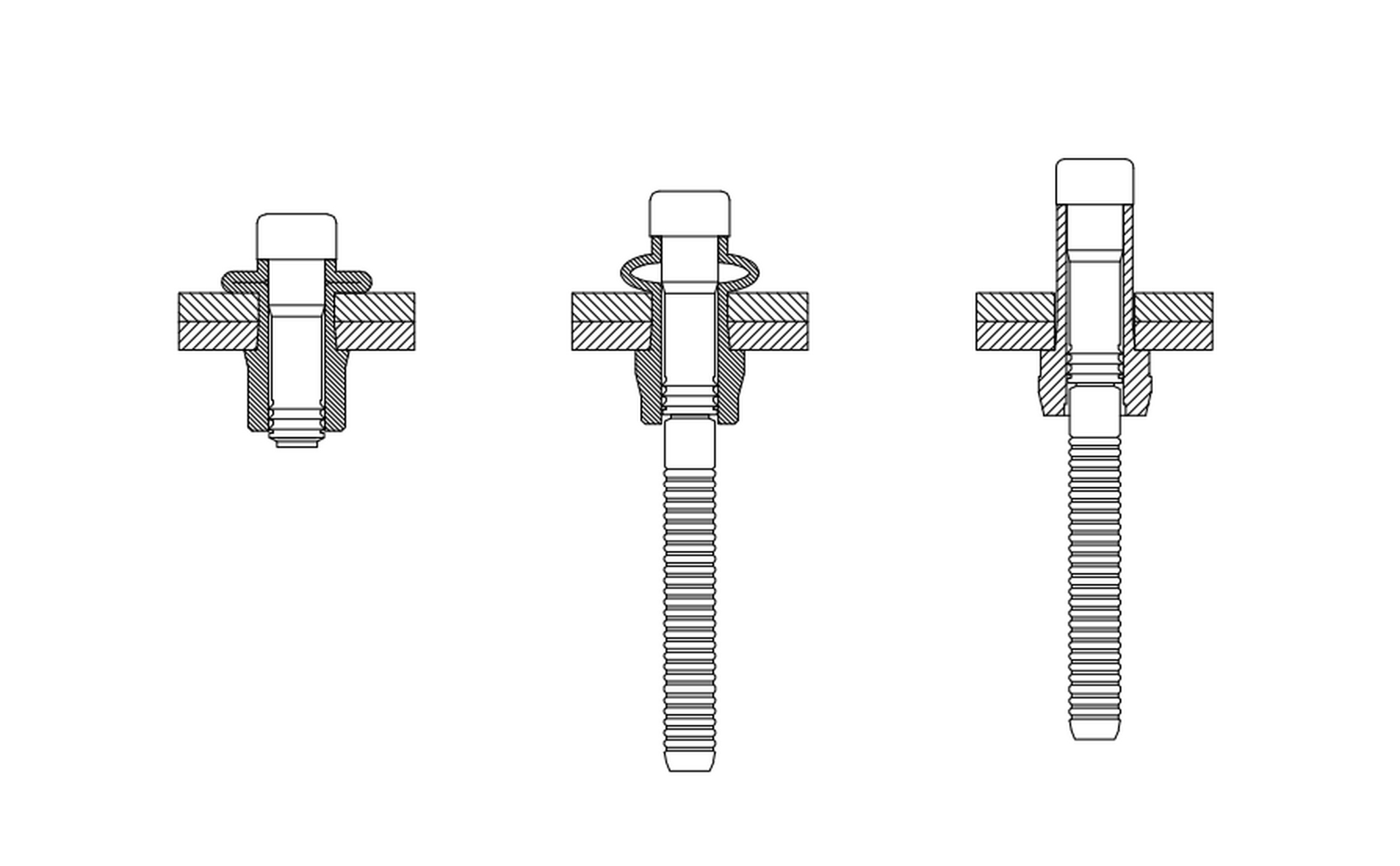 高强度,单向,盲孔铆钉,单向连接.适用于新能源车,太阳能产品.
