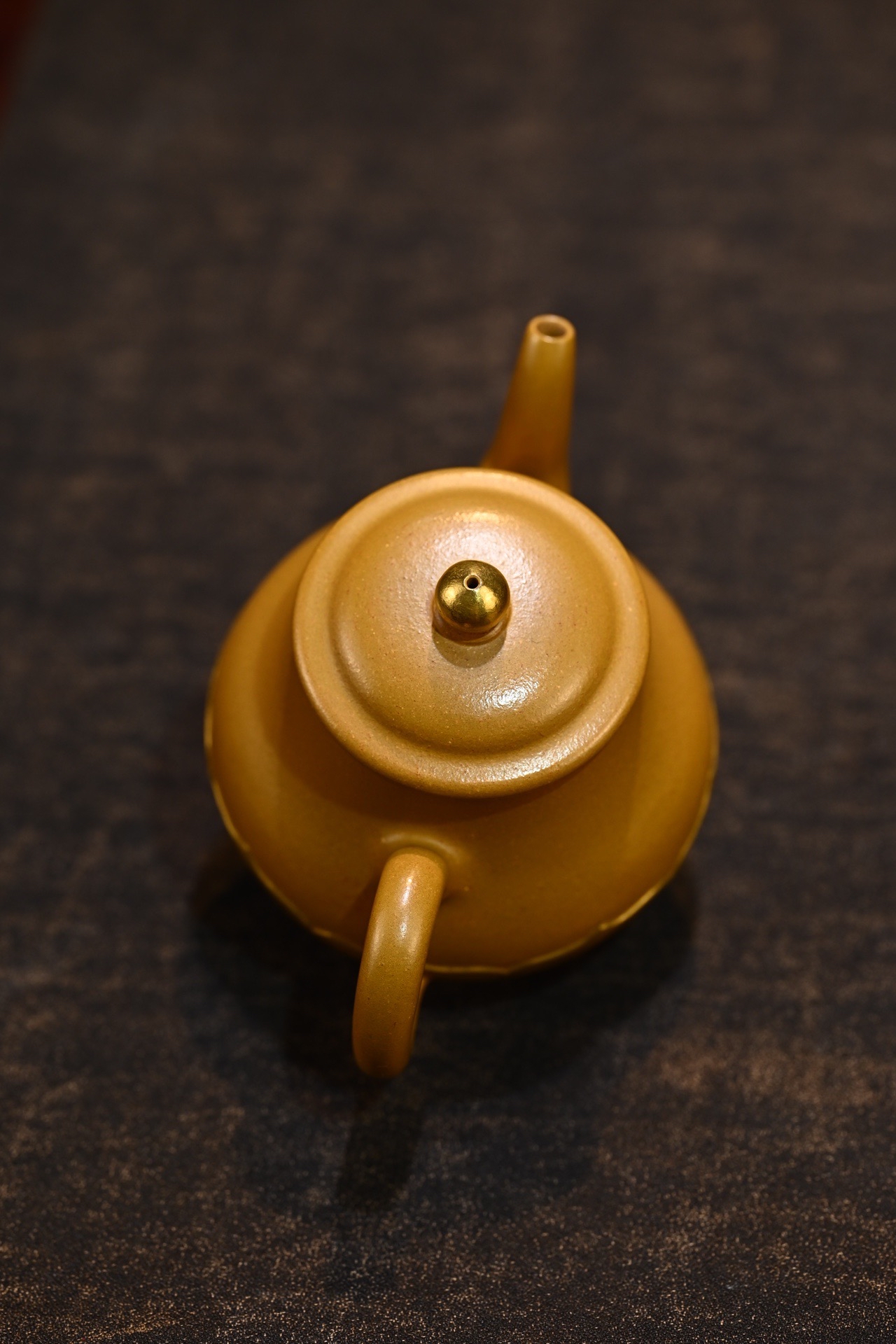 宜兴紫砂壶马吉全手工禅莲原矿黄金段