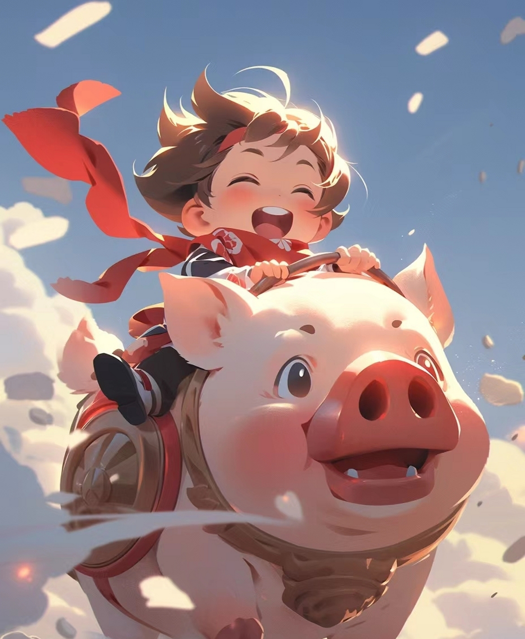 十二生肖拟人之亥猪男#ai绘画