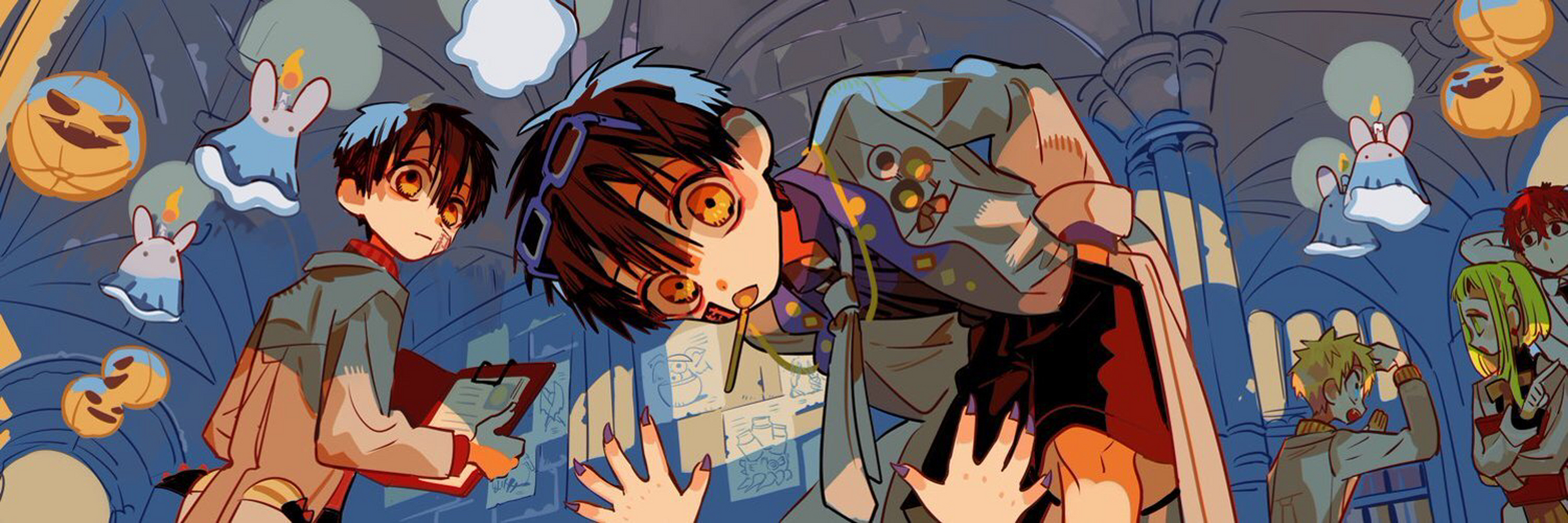 地缚少年花子君# あいだいろ 最新绘制的万圣节贺图!