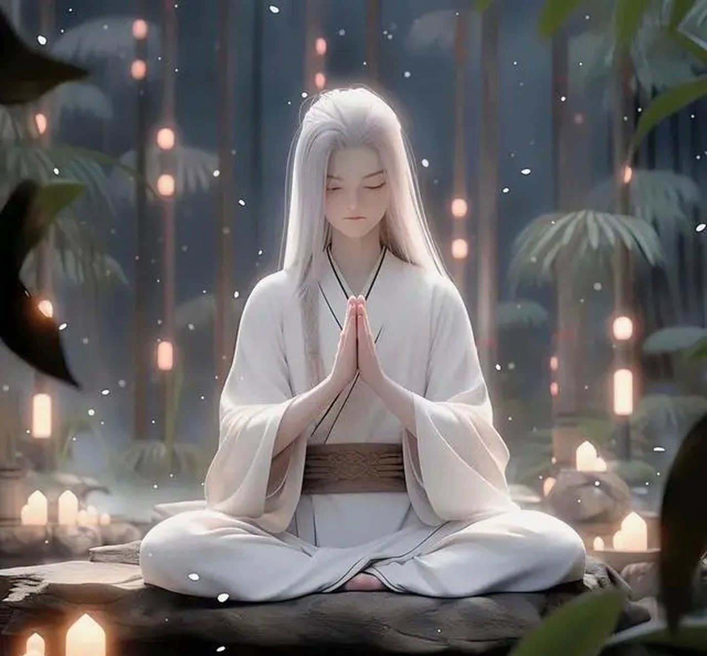 古风佛系莲花台祈福男生头像 ,莲花台上仙人坐,祈福挡灾世人安.