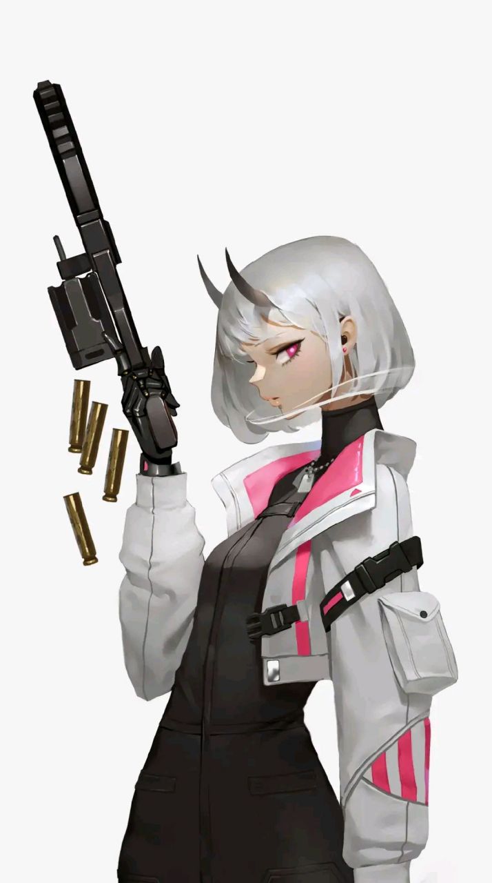 少女与枪械,by jayjiwoo park.#动漫# #插画# #二次元