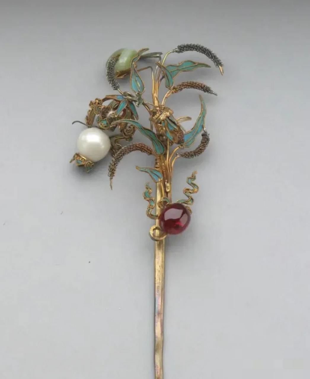 五谷丰登簪,藏于台北故宫博物院的发簪.