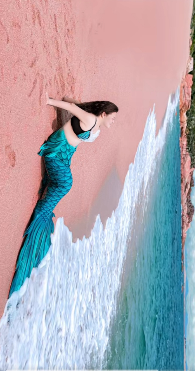 美人鱼婚纱照,专业人士拍出来的效果就是不一样.