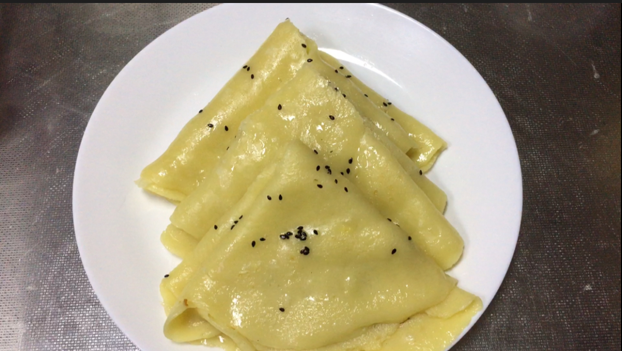 自制莆田美食特产小吃甜麦煎就是筷子搅一搅出锅抢着吃