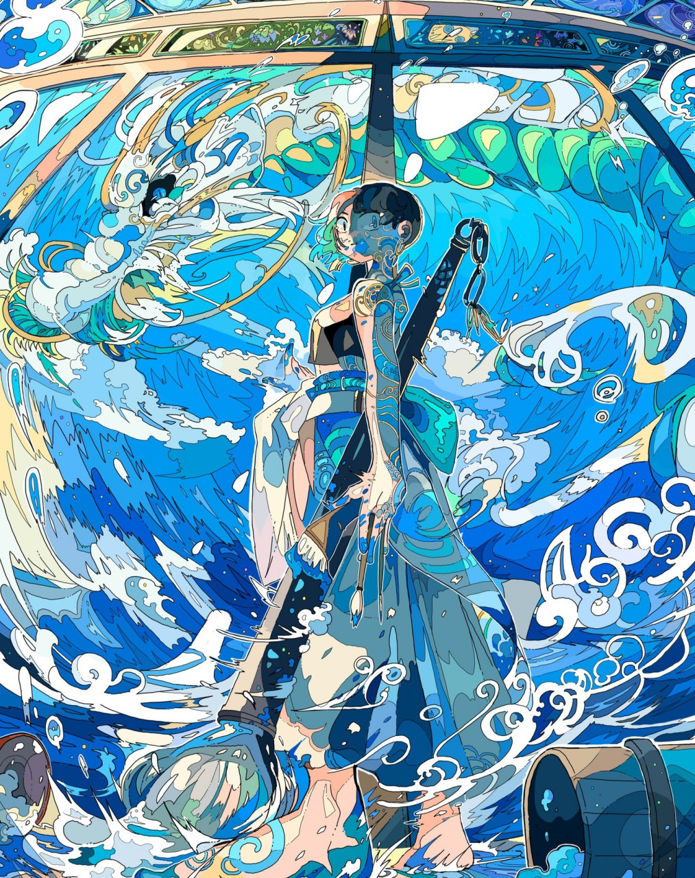 画师:nara_lalana ​​​ #绘画欣赏