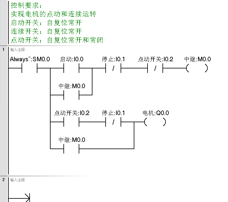 plc点动控制梯形图图片