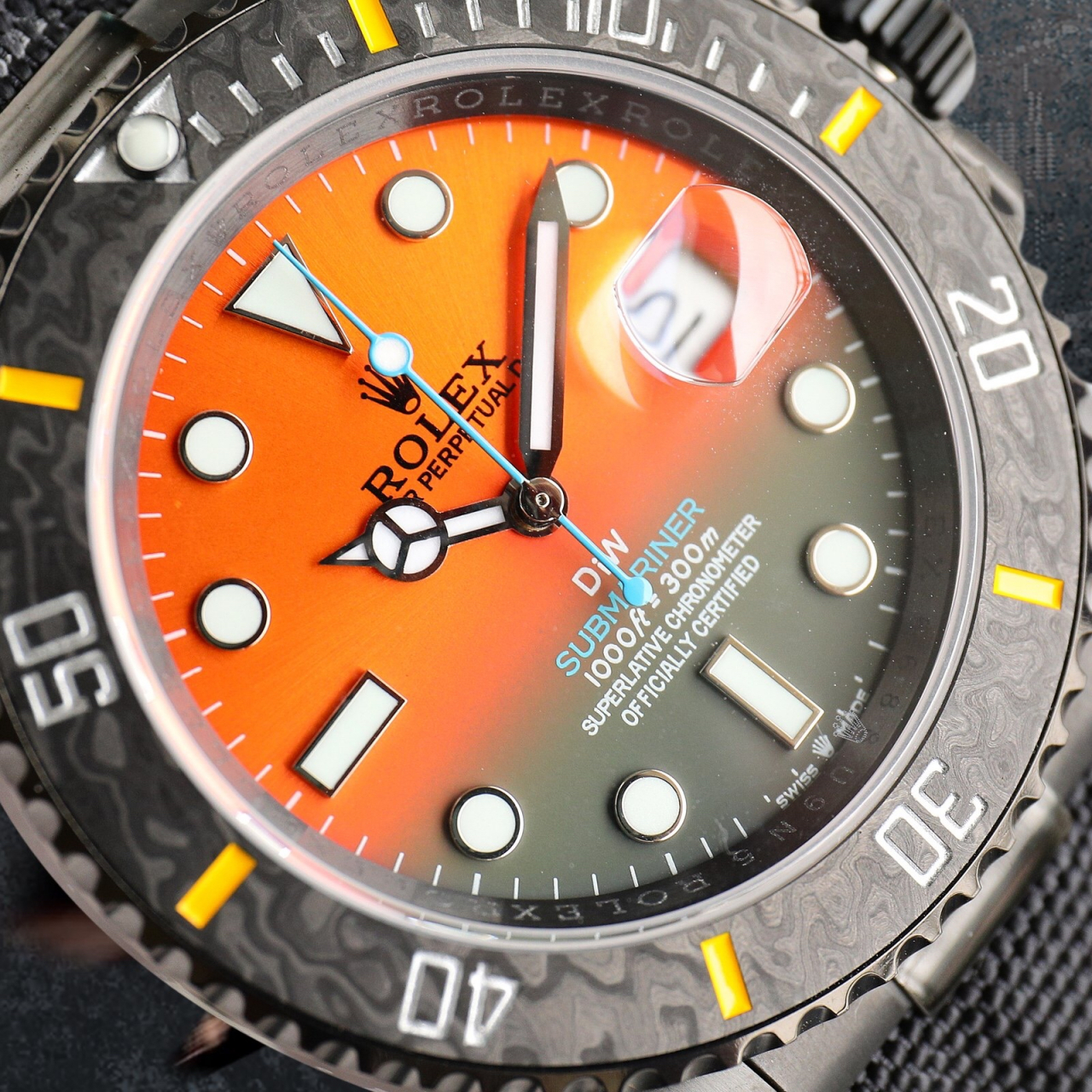 最新升级rolex劳力士 水鬼系列 diw submariner parakeet新品定制款