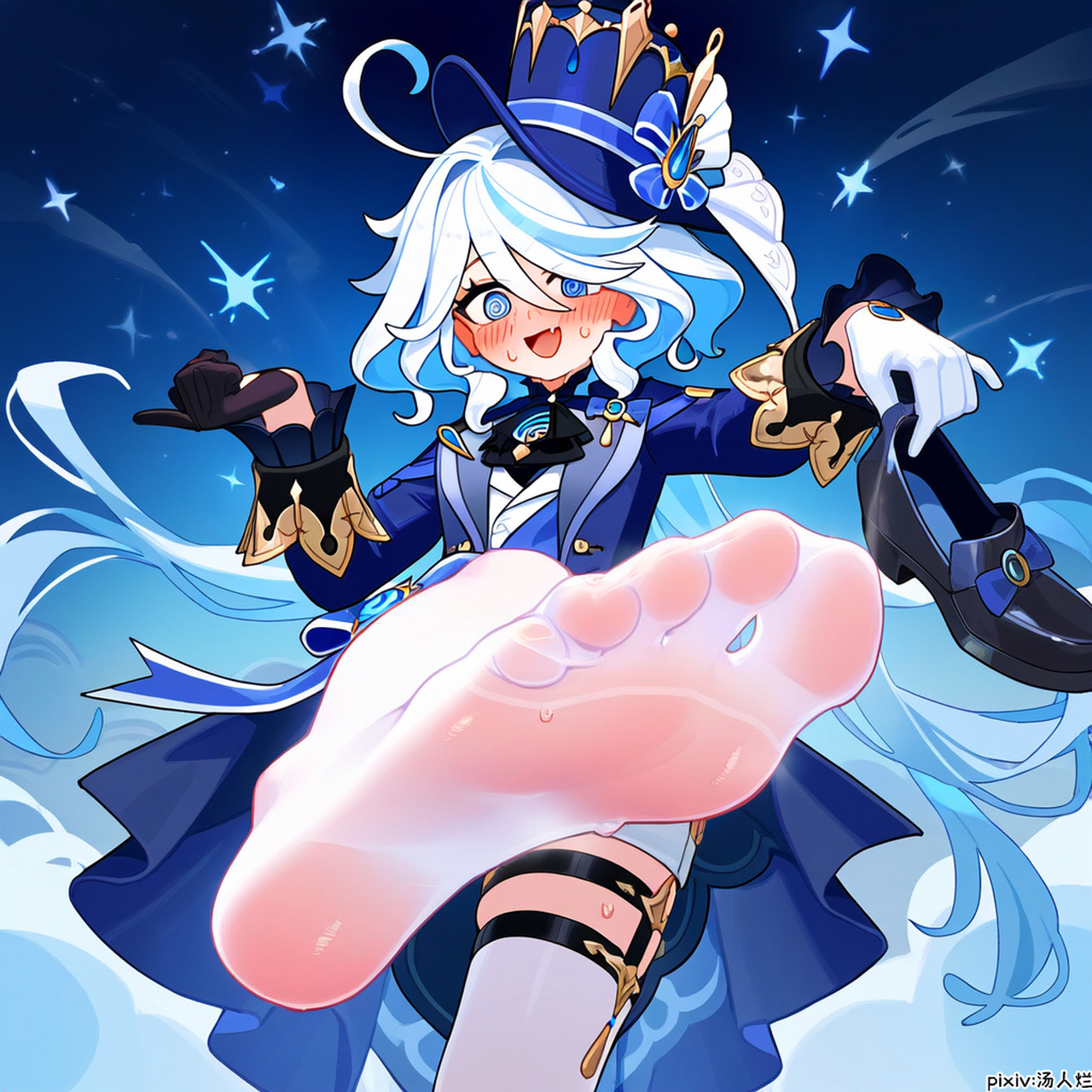 把脚脚给递过来的芙芙,这是想干嘛啊[囧] 画师:汤人烂 #原神