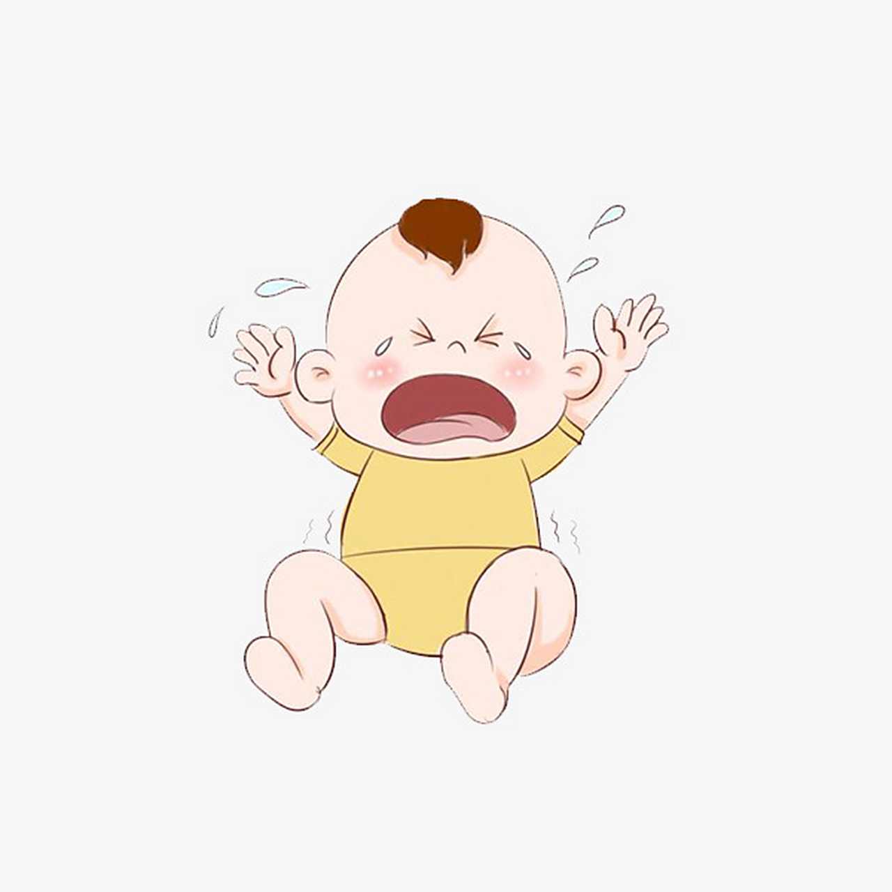 有的小孩子, 因为一点小事就哭闹个不停, 甚至乱