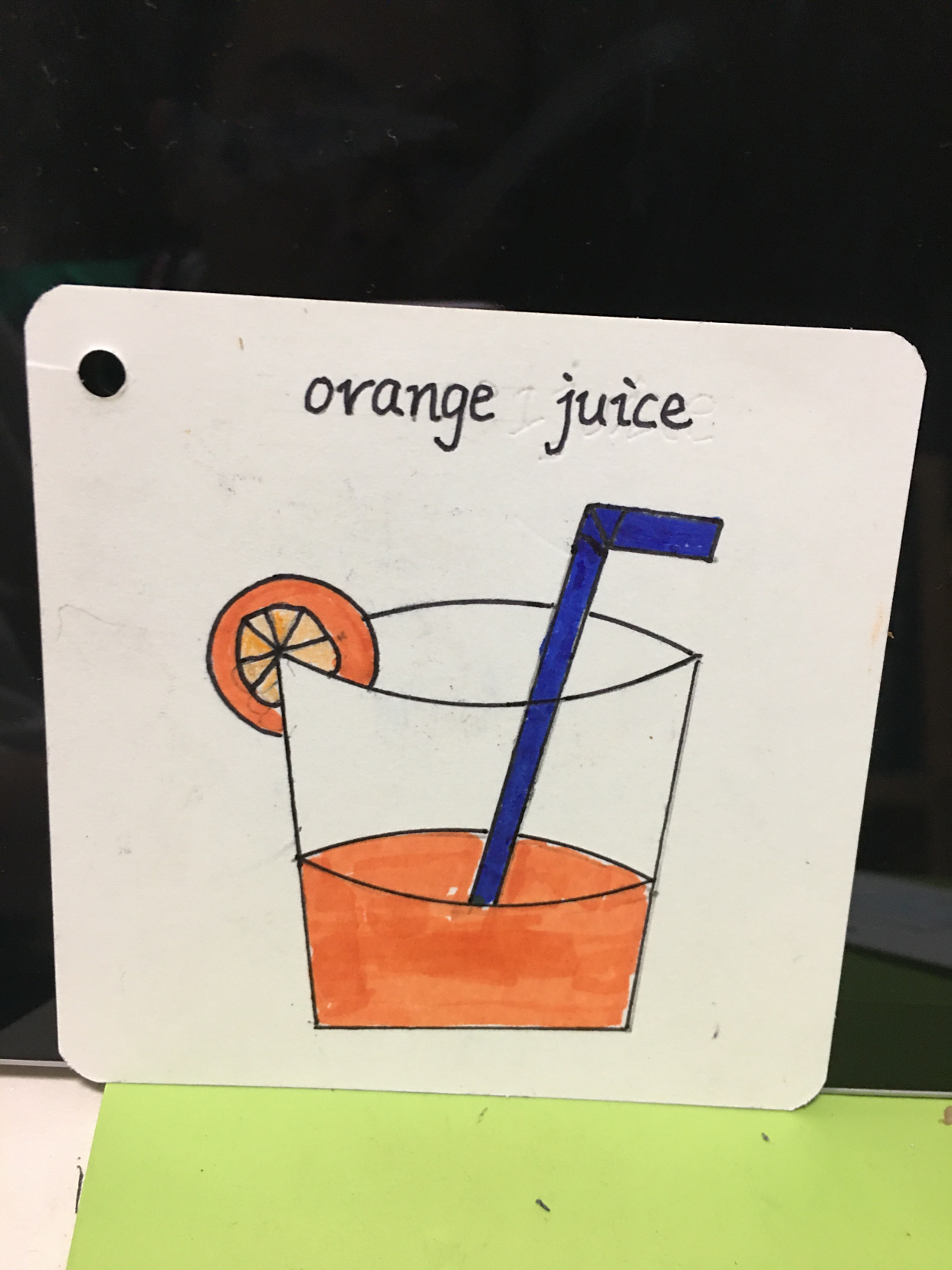 7岁儿子暑假自制英语单词卡-8月8日