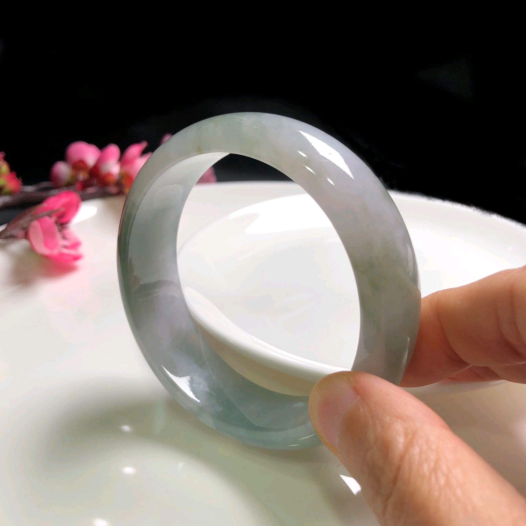 冰种双色 翡翠手镯