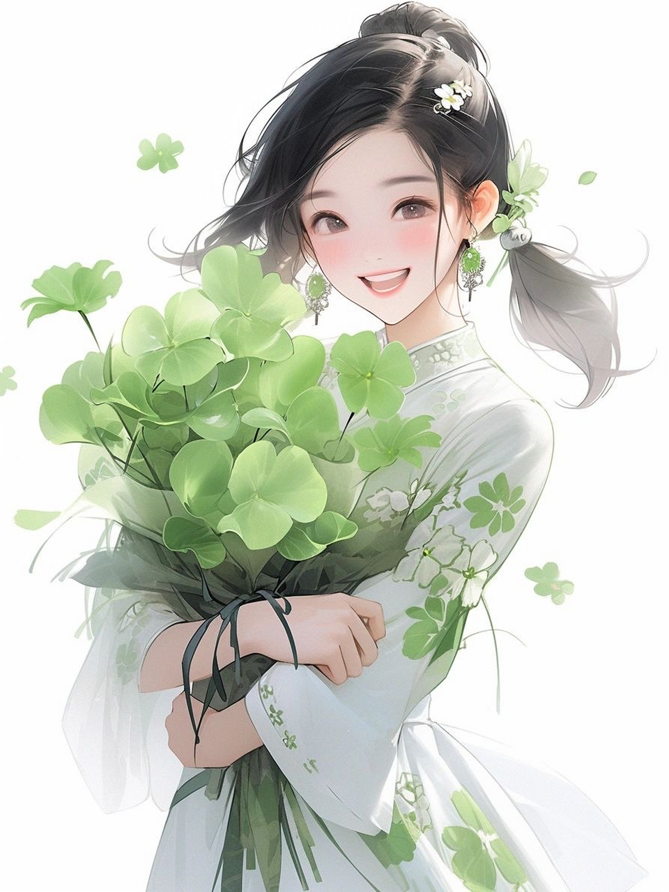 【壁纸头像】 九月的幸运女孩#九月你好# #壁纸# #幸运