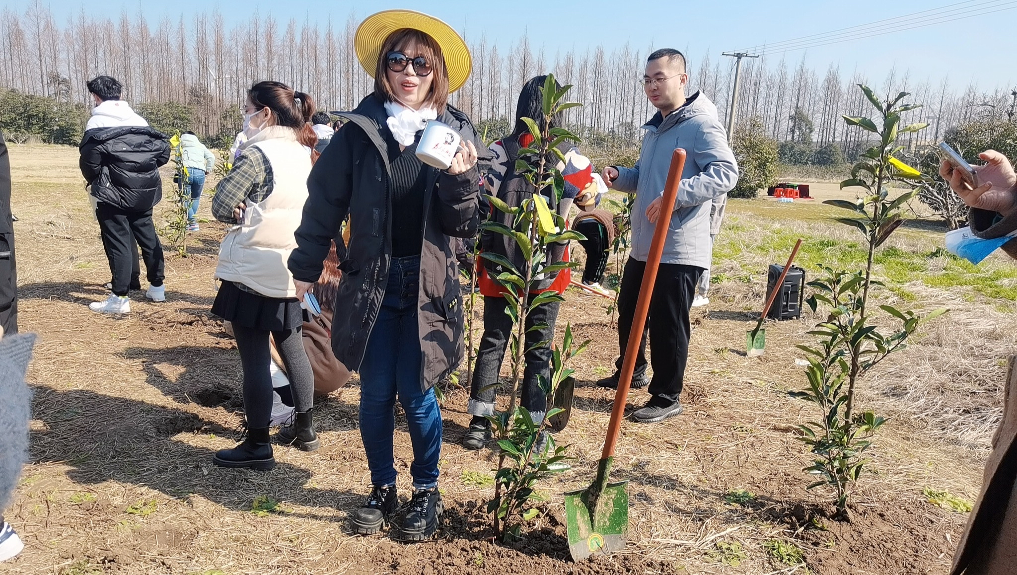 长兴岛郊野公园植树图片