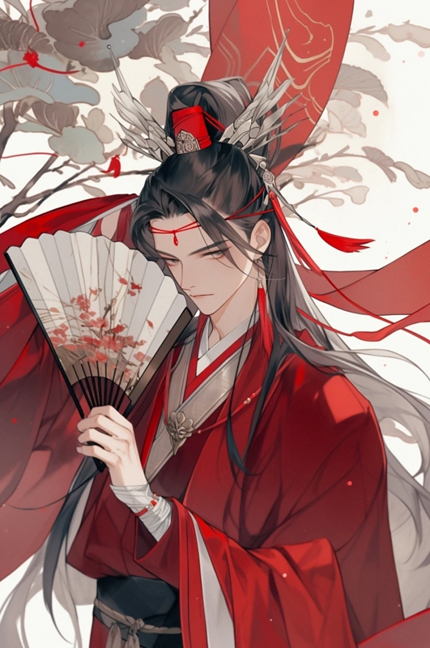 手拿折扇,翩翩俏公子