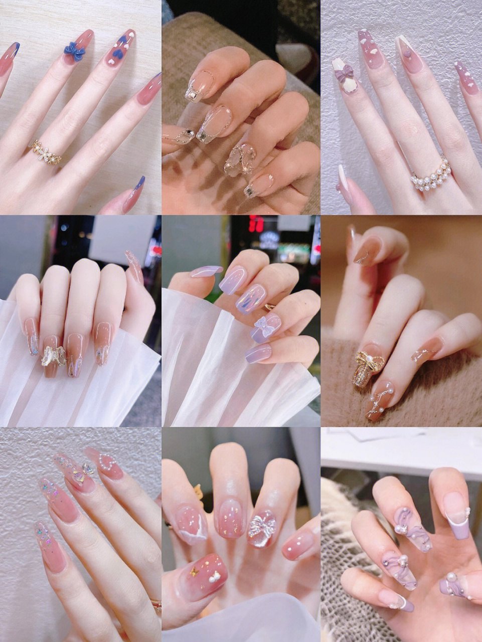 蝴蝶结美甲,秋冬温柔美甲 #百家号星火计划# #百度动态