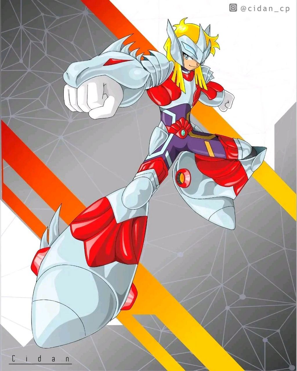 洛克人版圣斗士 北欧神话篇. #圣斗士星矢# #动漫# #插画