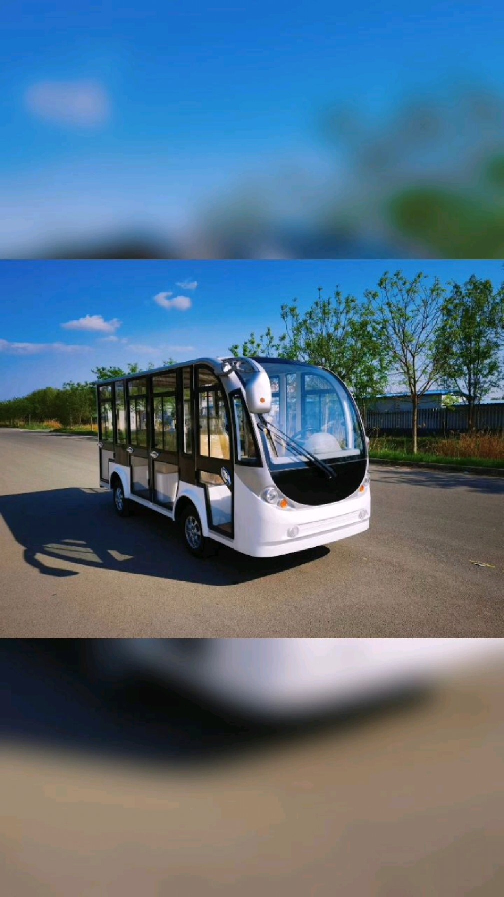 电动四轮全封闭式11座观光车观光游览车景区园区校区用观光车