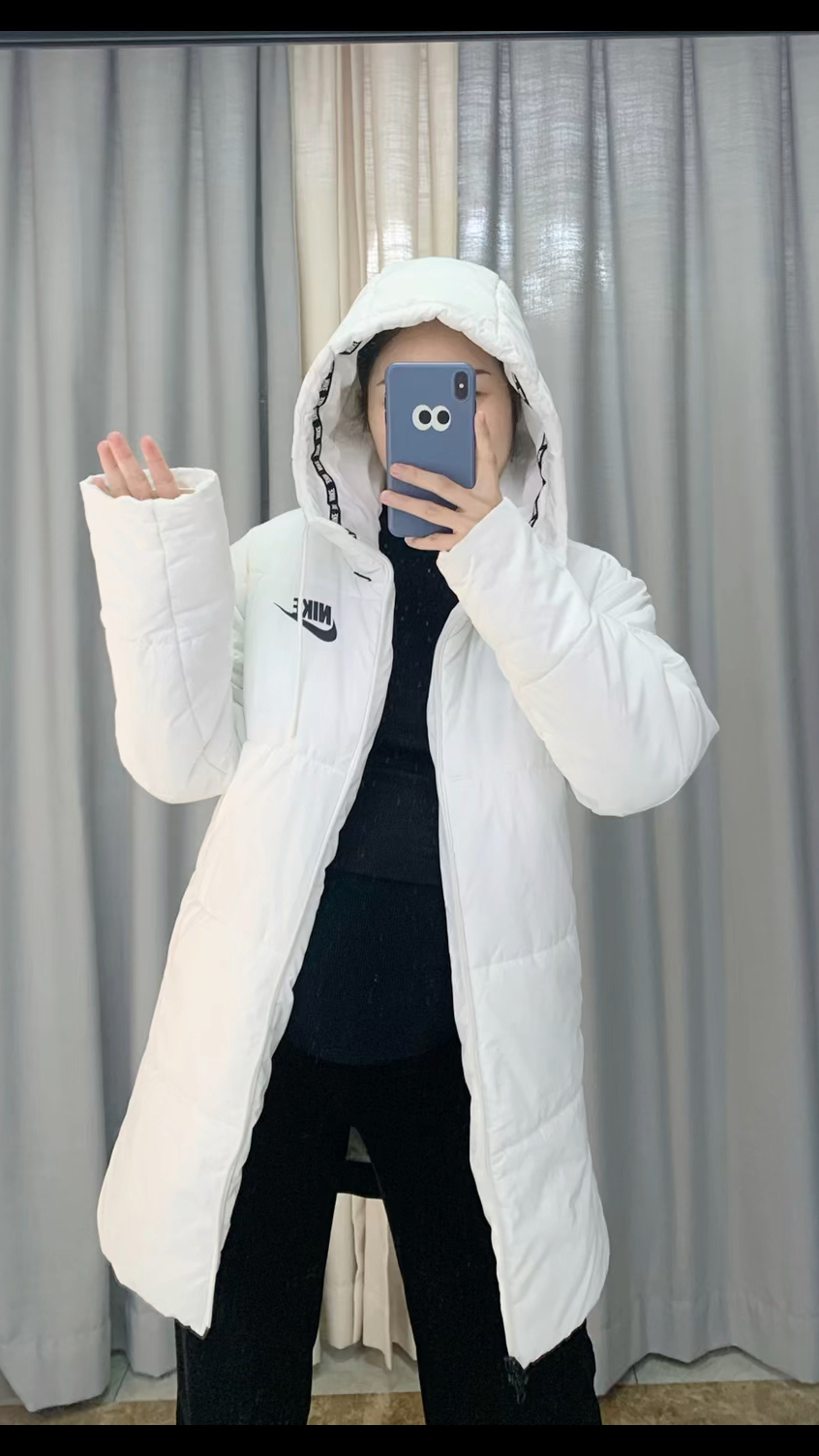 这件耐克白色羽绒服太百搭了!值得入!