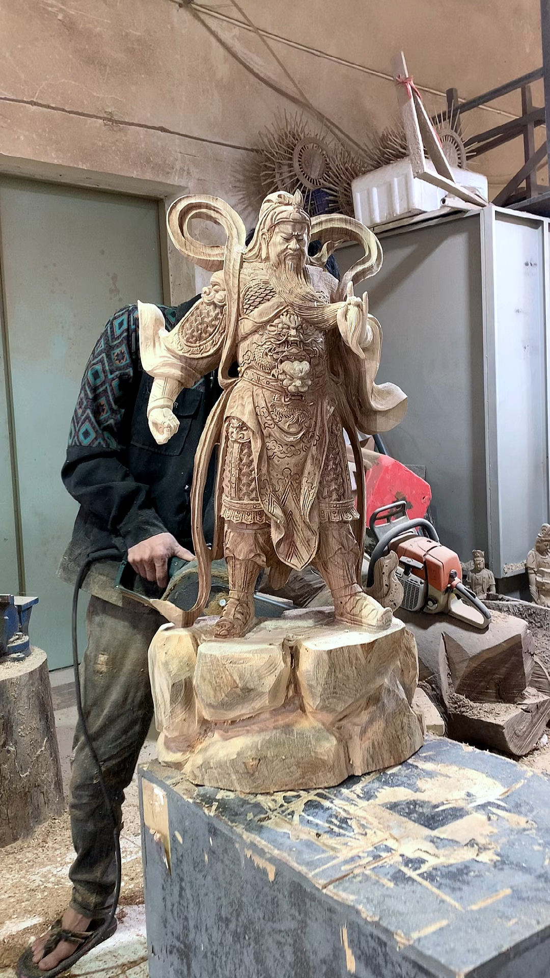 木雕关公关二爷工艺品家居办公摆件