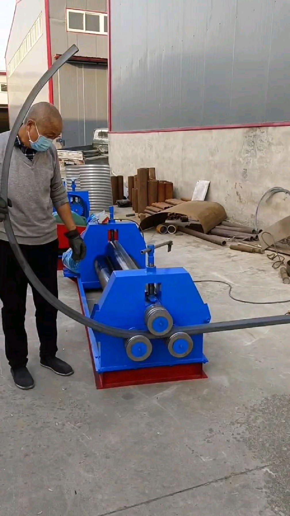 多功能电动卷板机可槽钢卷圆-度小视