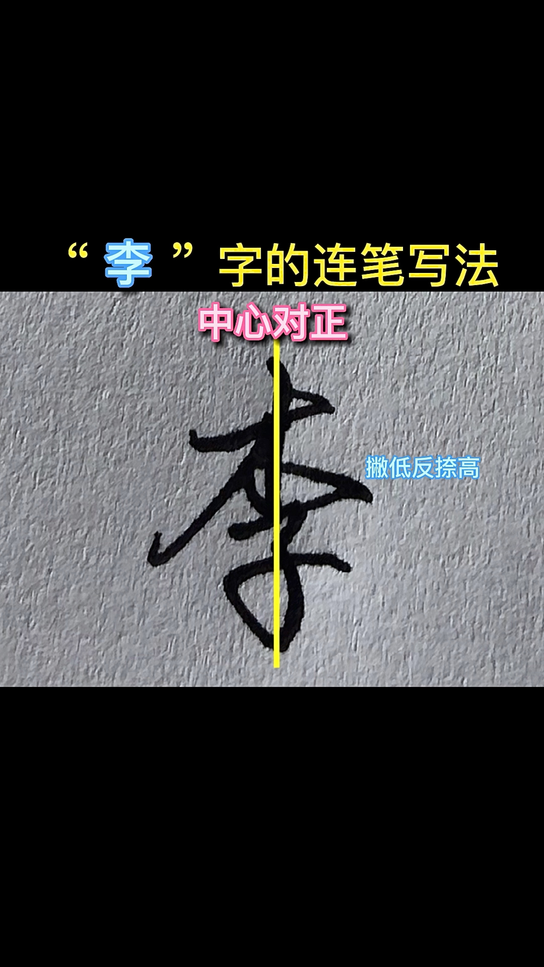 "李"字的连笔写法