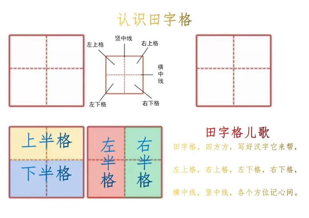 大的田字格占格图片图片