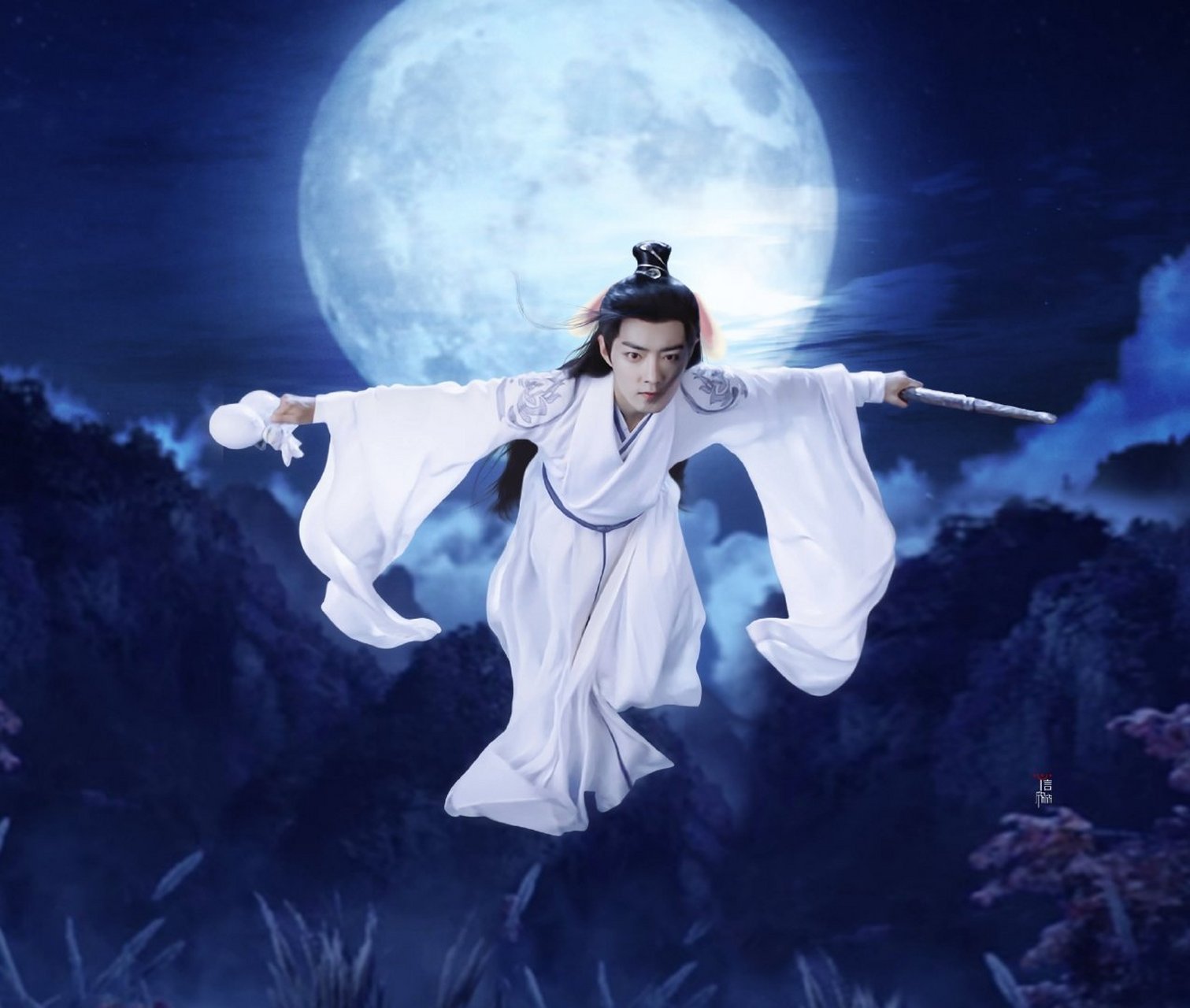 肖战# 白衣羡真的好灵动.好治愈