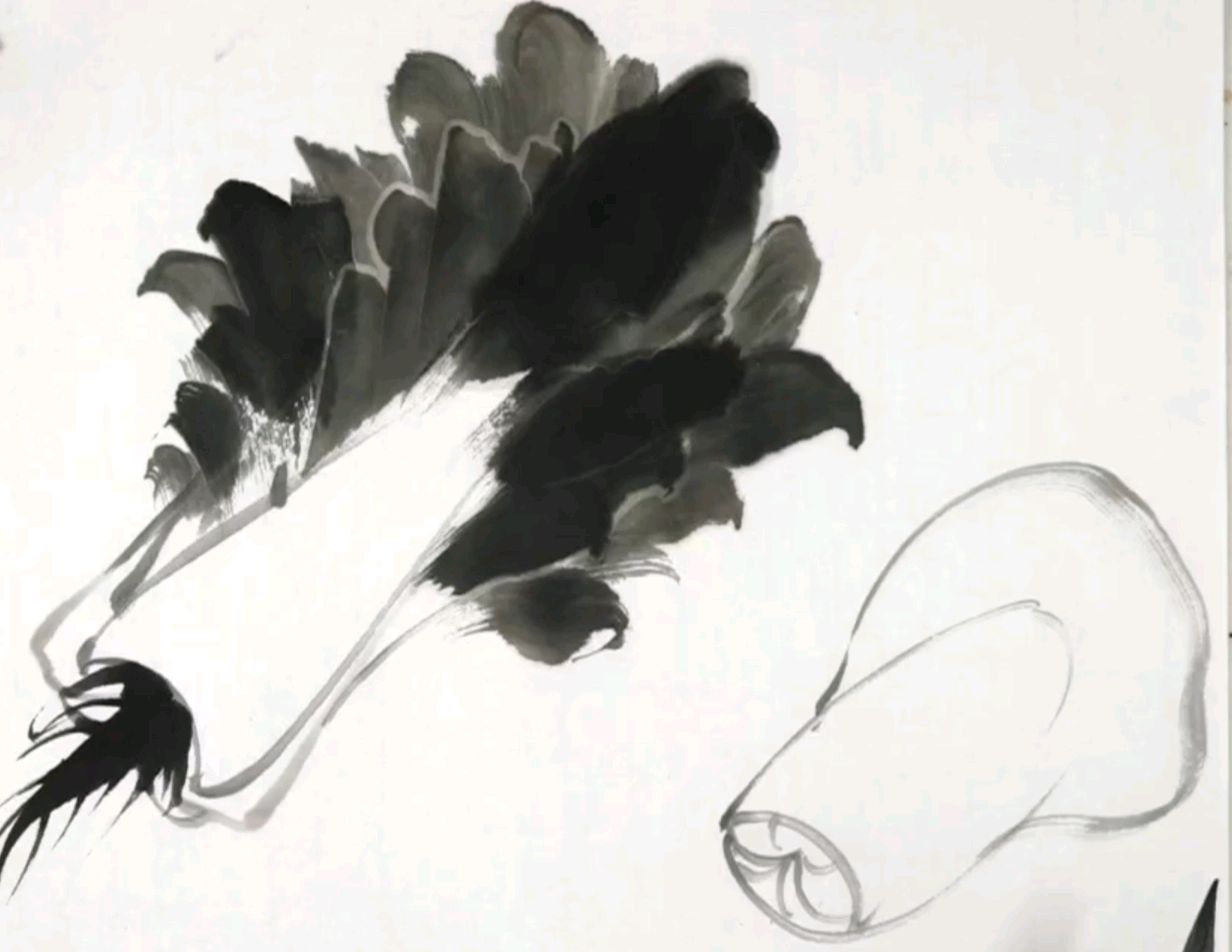 国画——适合初学者学习的写意大白菜