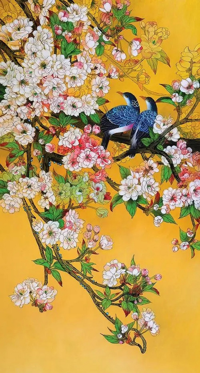 中国画山水画花鸟画欣赏与练习素材分享