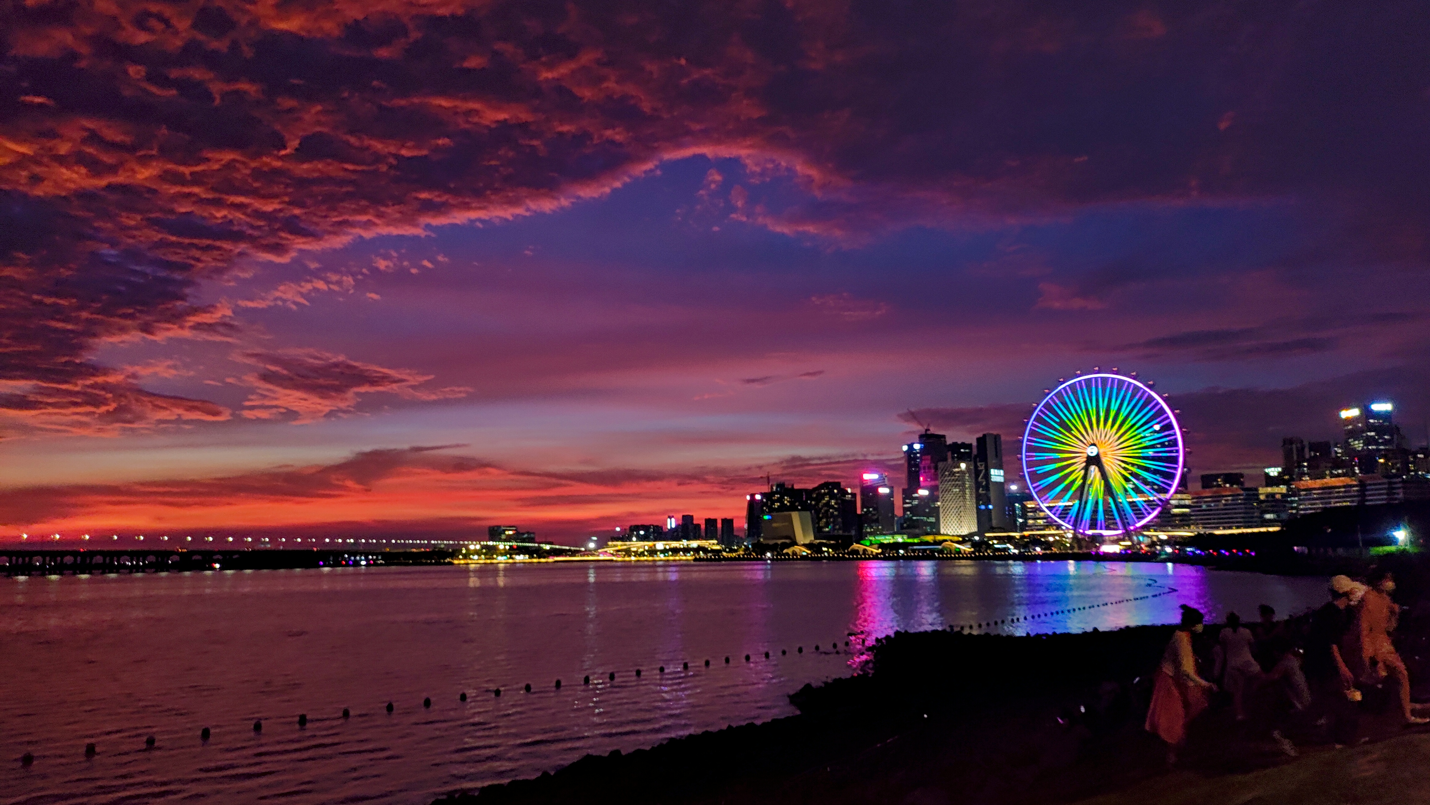 深圳夕阳美如画,清风醉晚霞!