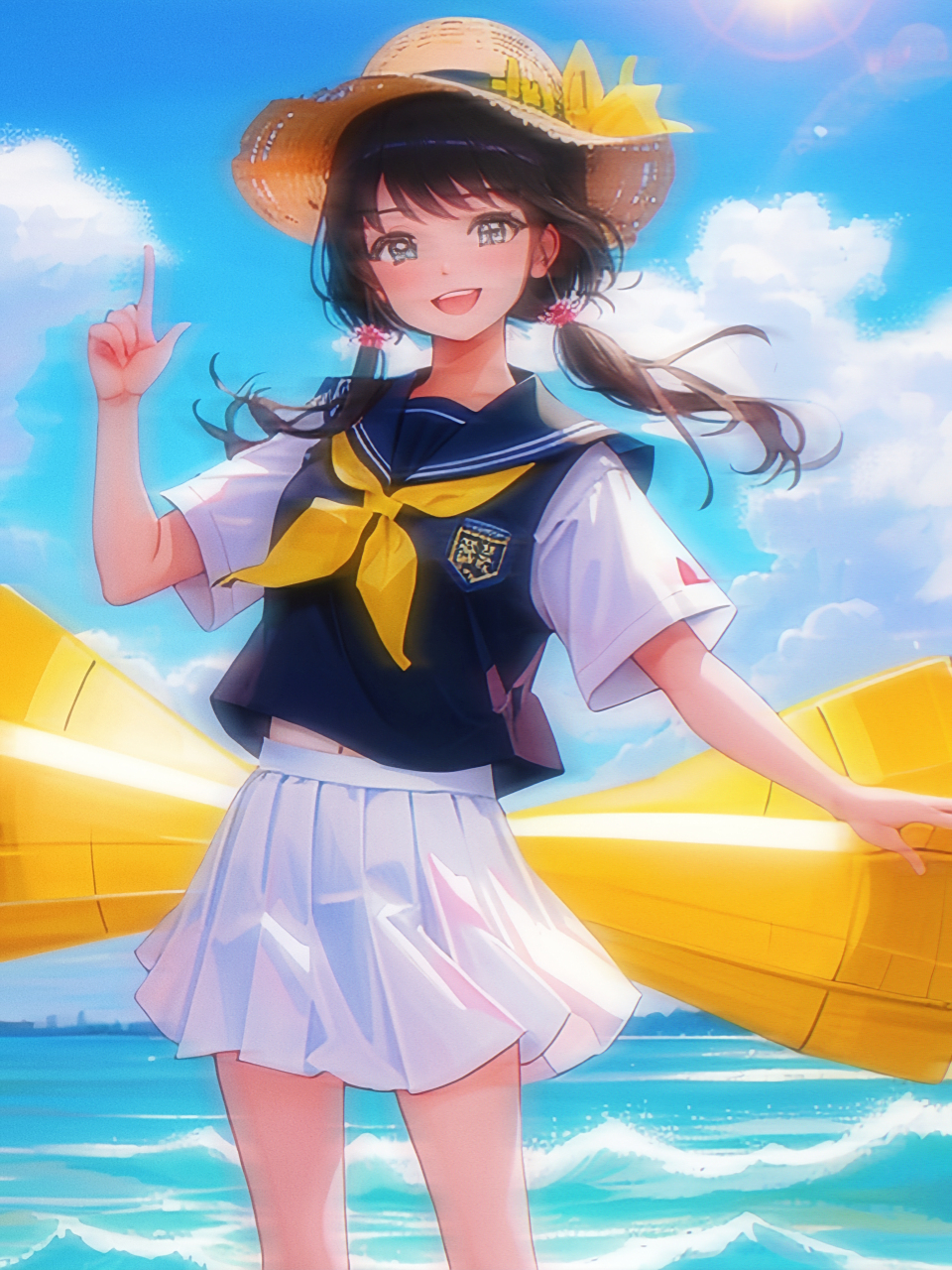 动漫壁纸|分享一组原创夏日海滨女孩壁纸 #动漫壁纸# #治愈不开心