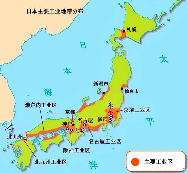 谈到这个话题先来看看我们的近邻-日本的人囗与经济分布图:东京都市圈