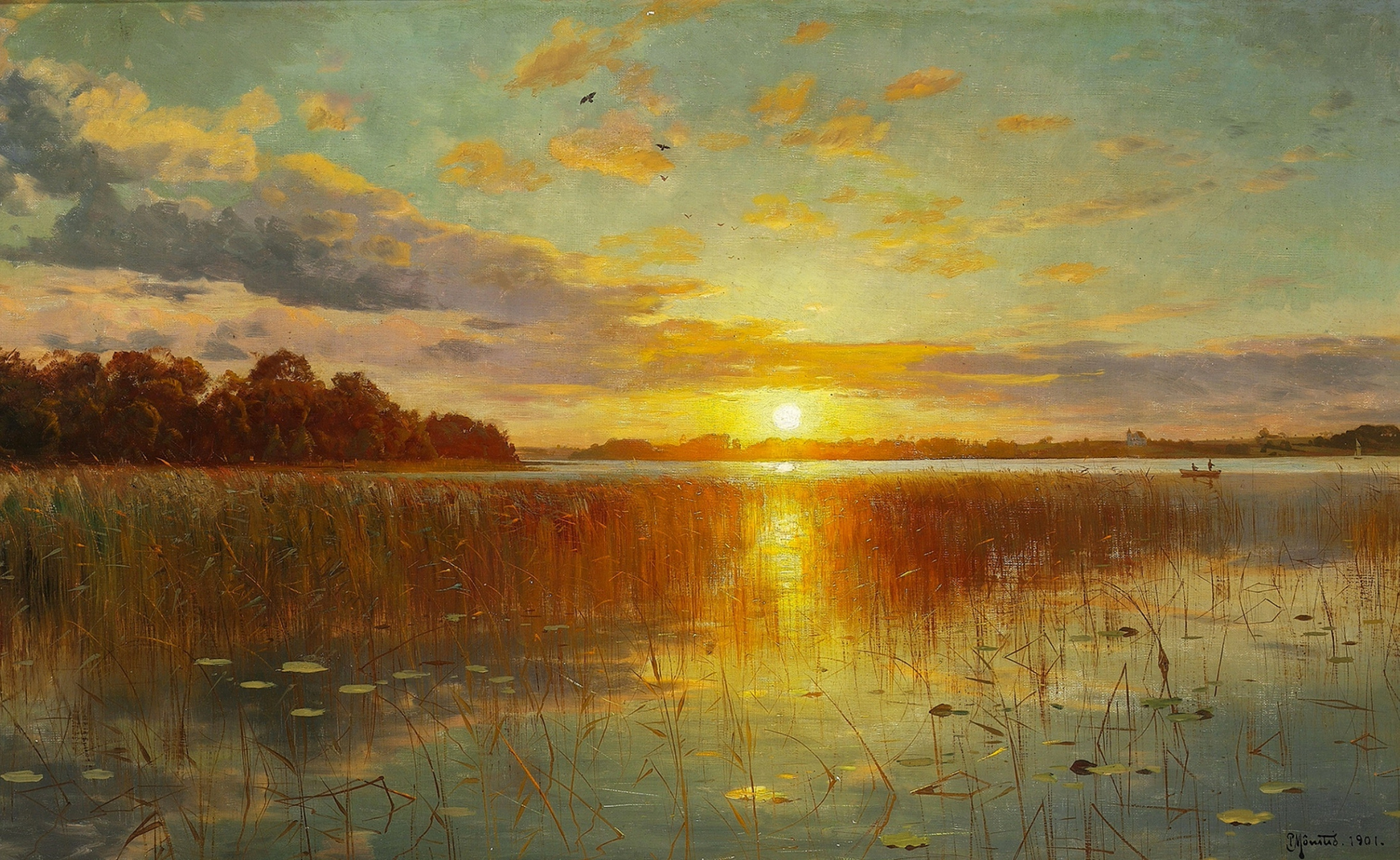 大师蒙森德经典风景油画作品欣赏!这太棒了,好漂亮的风景油画.