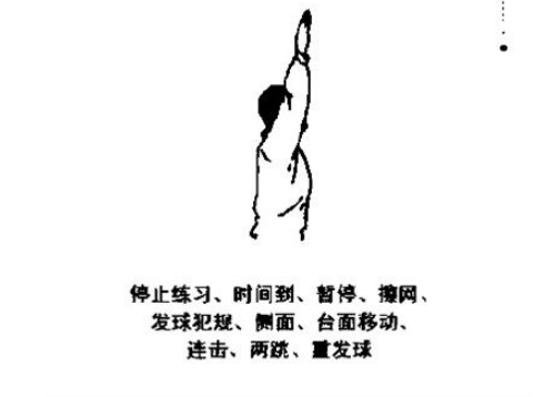 乒乓球裁判七种手势