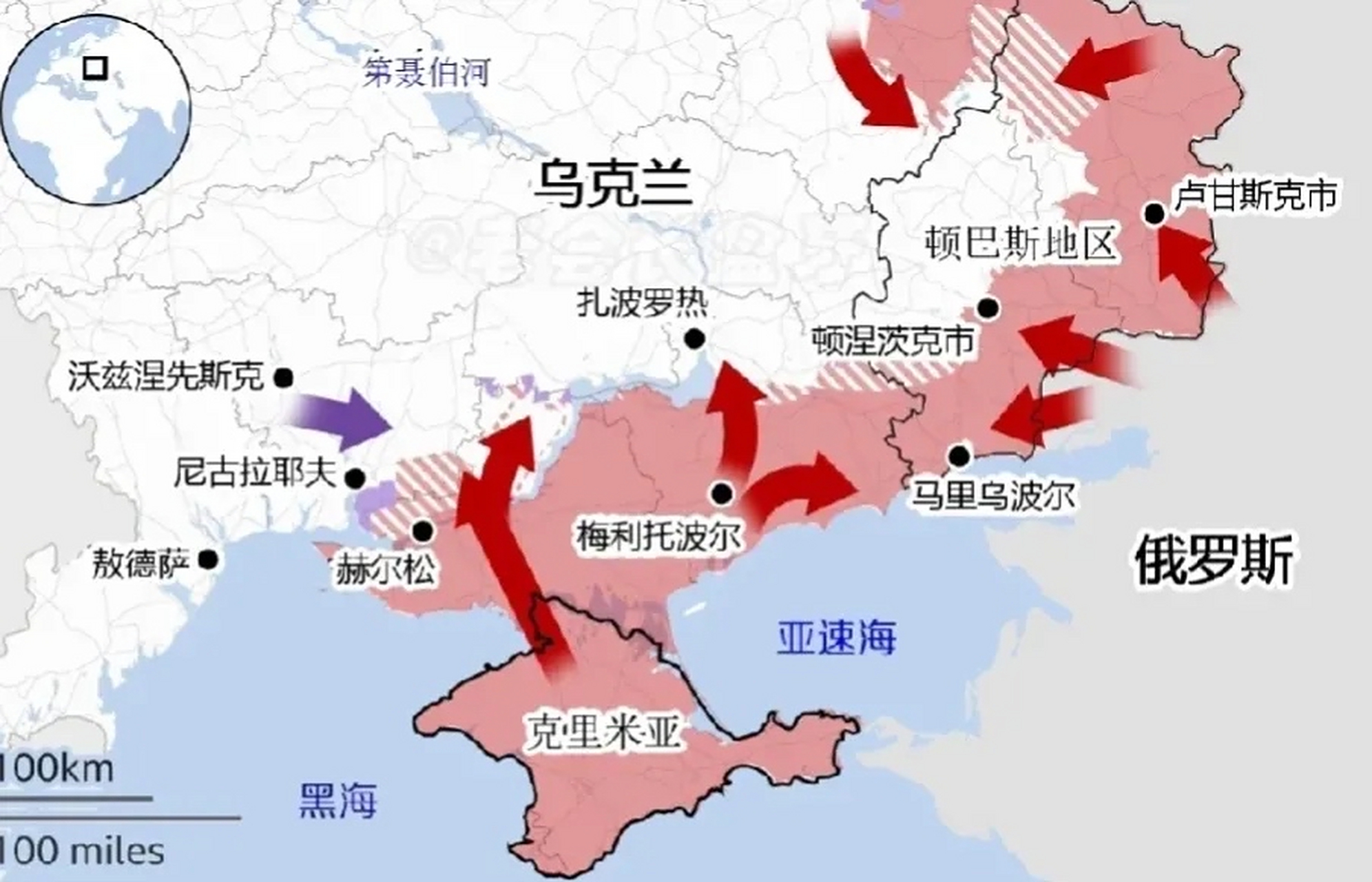 进一步展开大规模进攻显然已经失去了意义,因为俄罗斯无法消灭