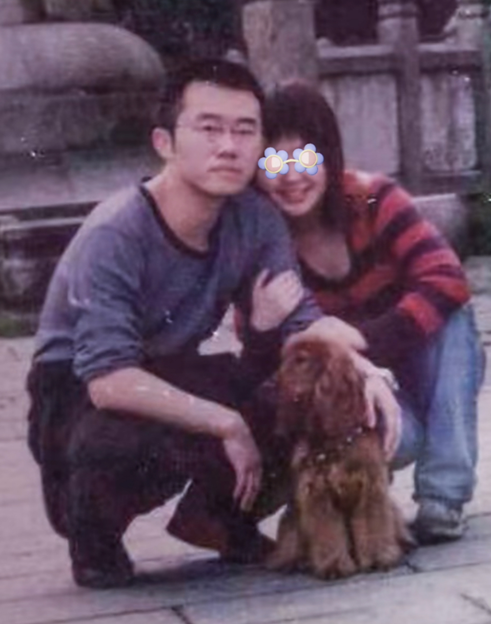 涂磊晒与妻子早年合照,称自己的婚姻一生仅一次.