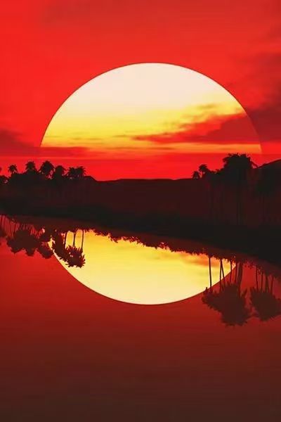 太阳出来了,金灿灿