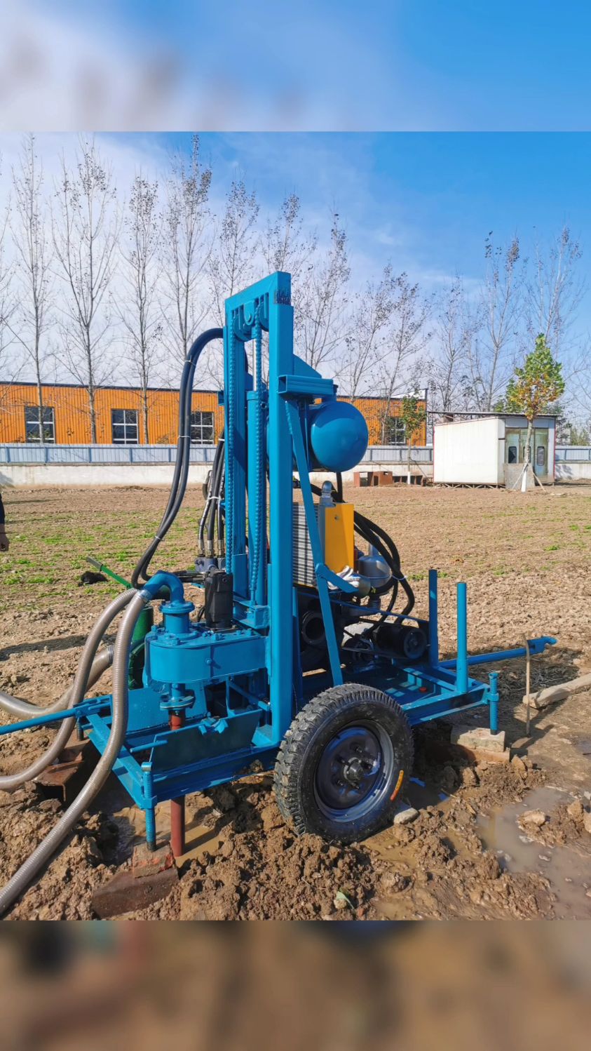 不用电一个人就可以干活的小型液压打井机