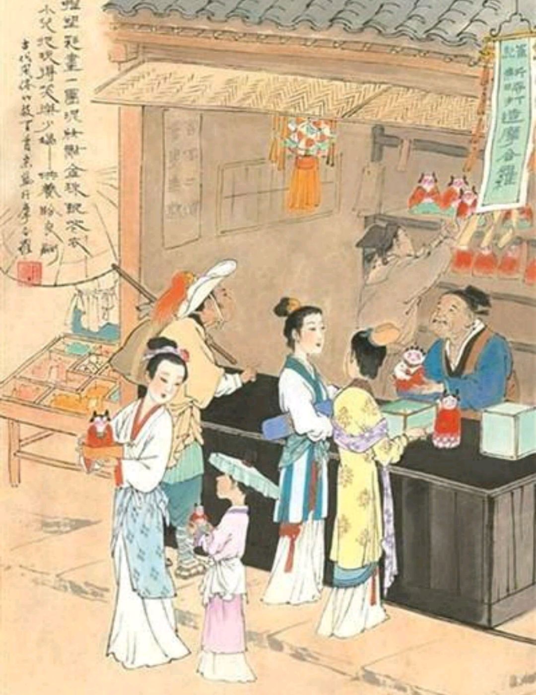 古代的夜市可比现在热闹多了简直没法比
