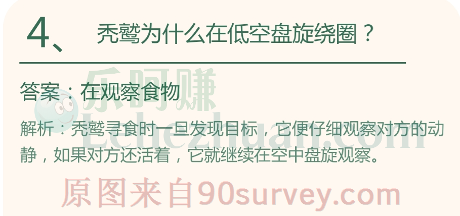 秃鹫为什么在低空盘旋绕圈？答案：在观察食物