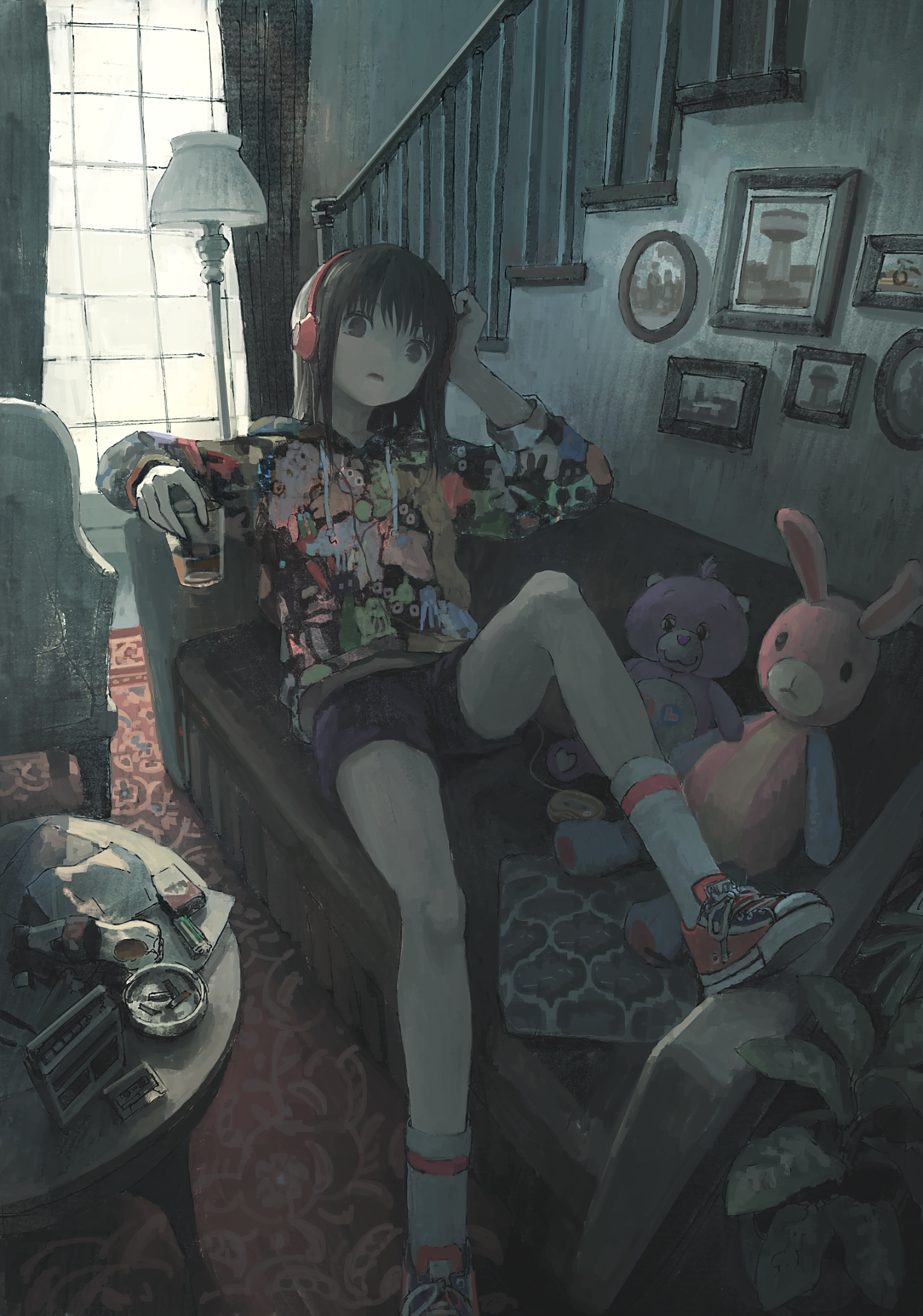 插画师笔下的二次元少女,孤独切忧伤!