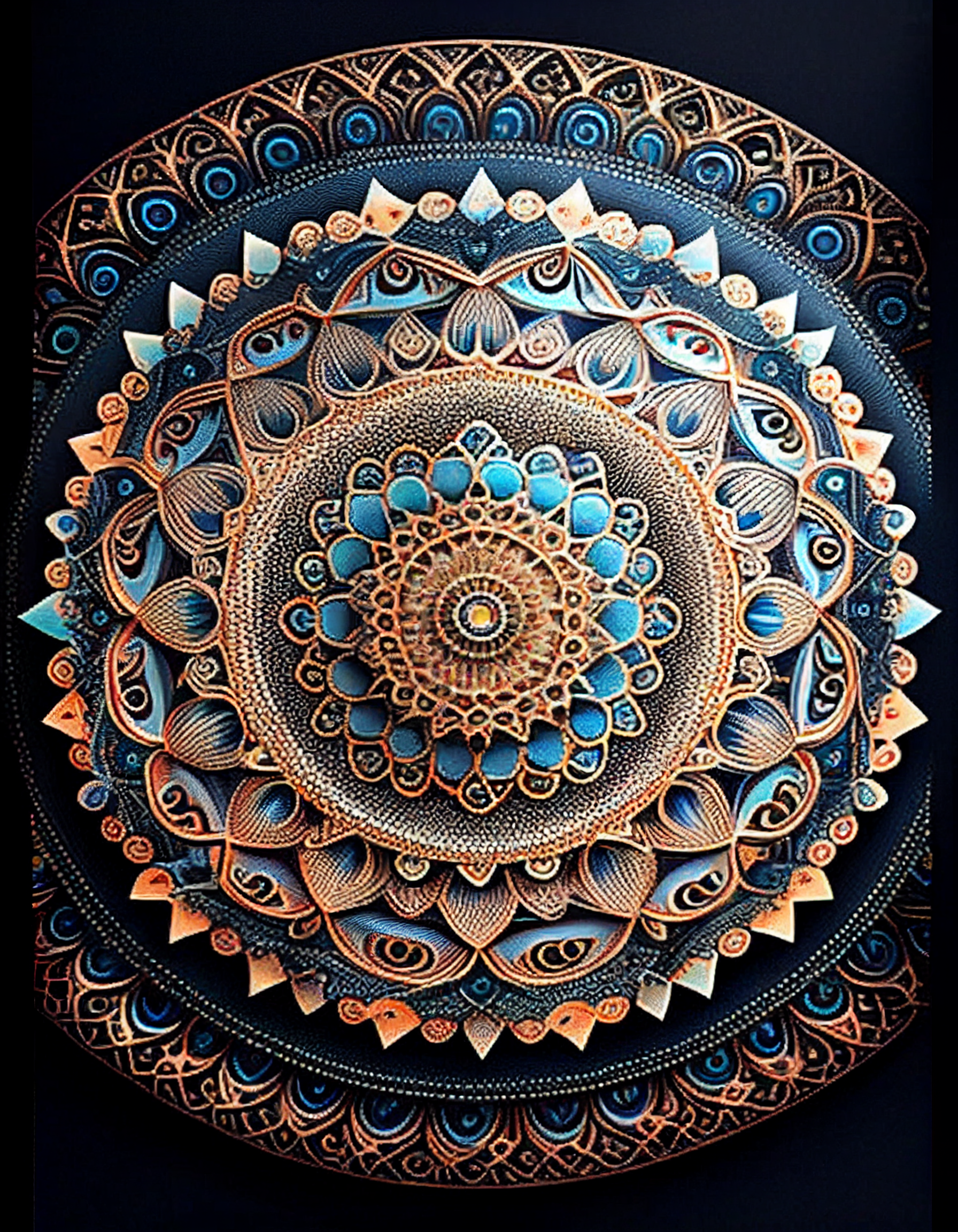 绝美的波点曼陀罗图