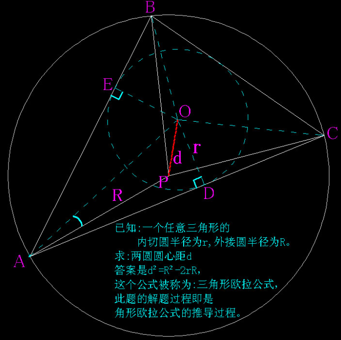 圆内画三角形图片