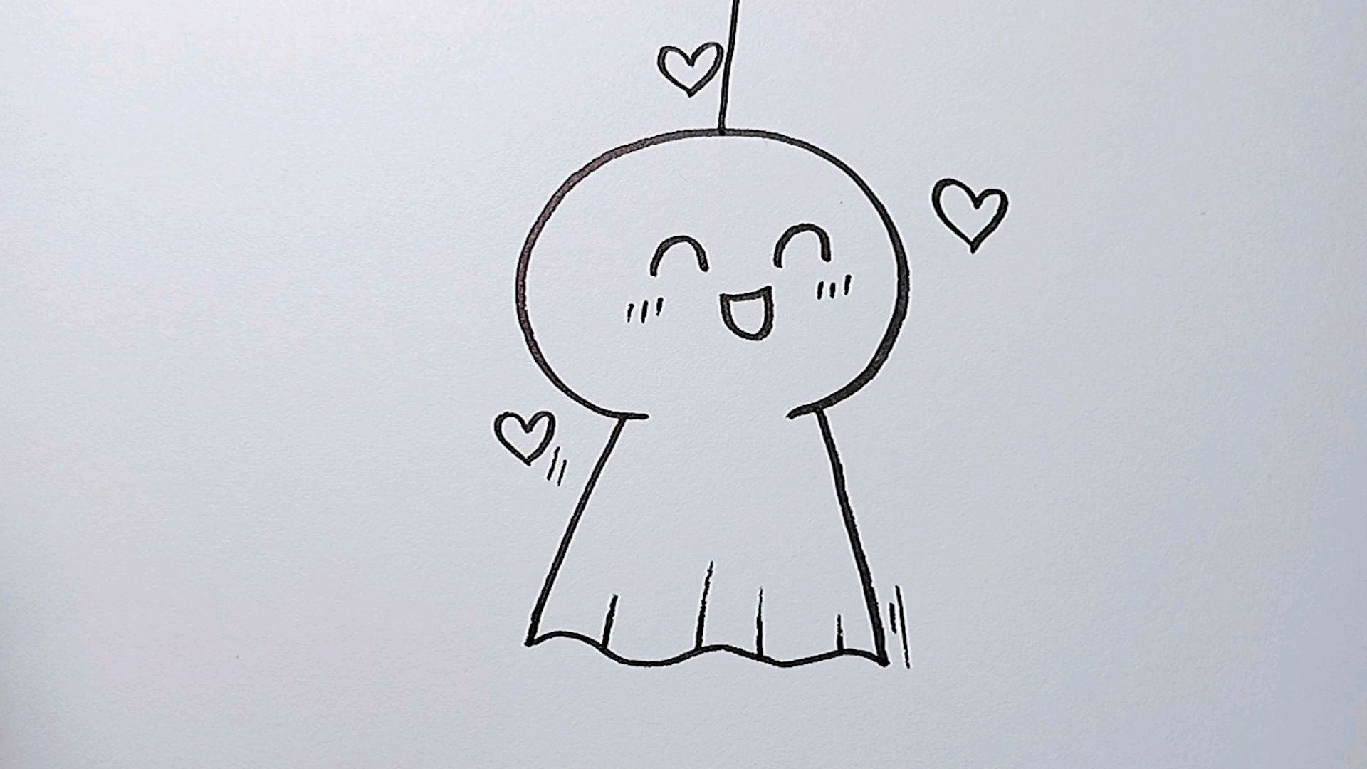 可爱的晴天娃娃简笔画