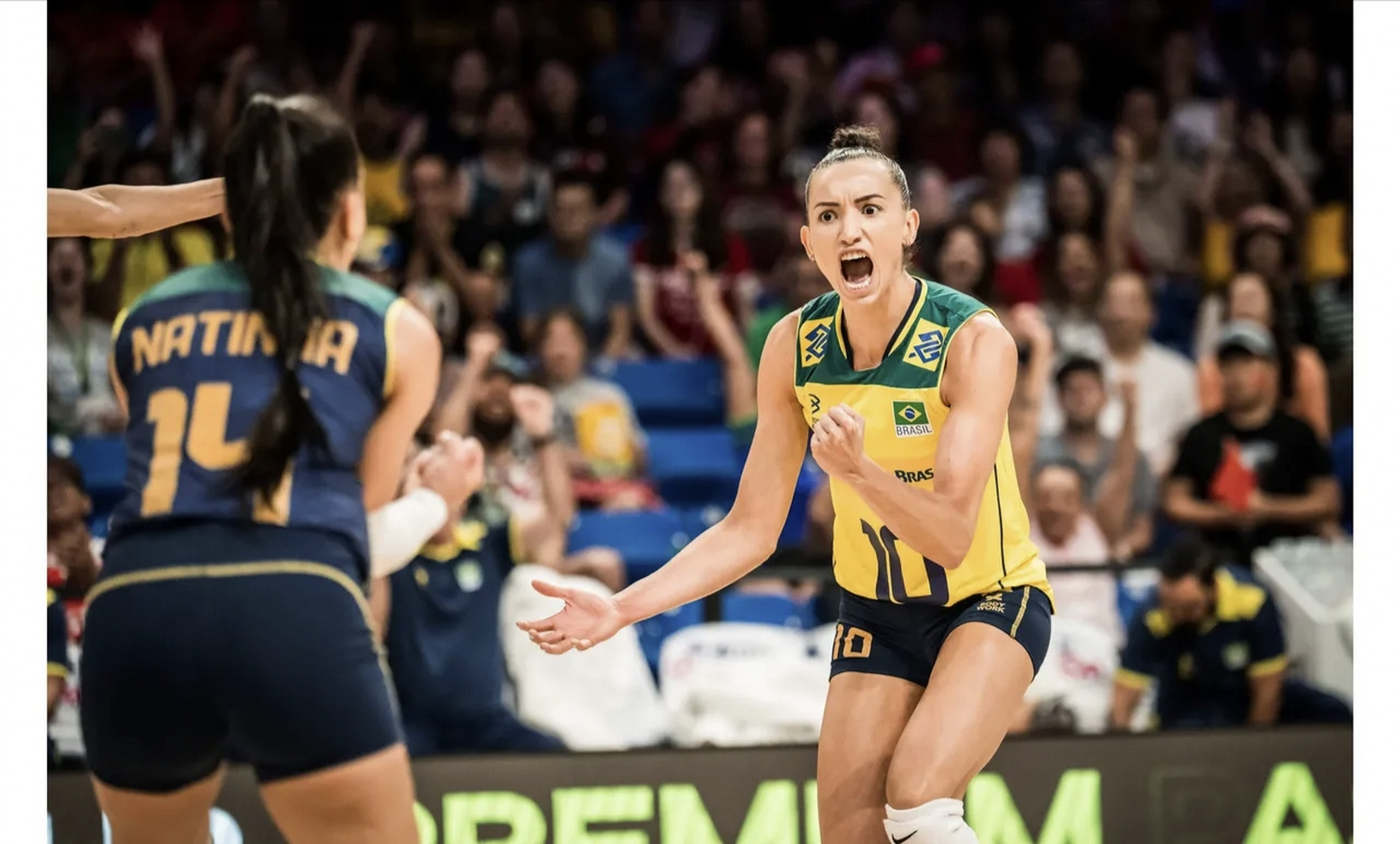 【巴西女排队长加比:我们任何时候都没有放弃】加比赛后评论说:"中国